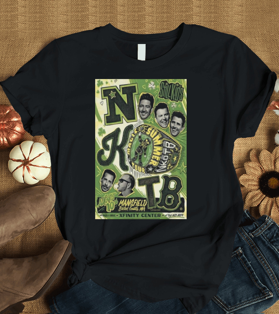 NKOTB Magic Summer Tour August 10 2024 Mansfield Bristol County MA Xfinity Center DJ Jazzy Jeff Paula Abdul Sulkies T-Shirt
