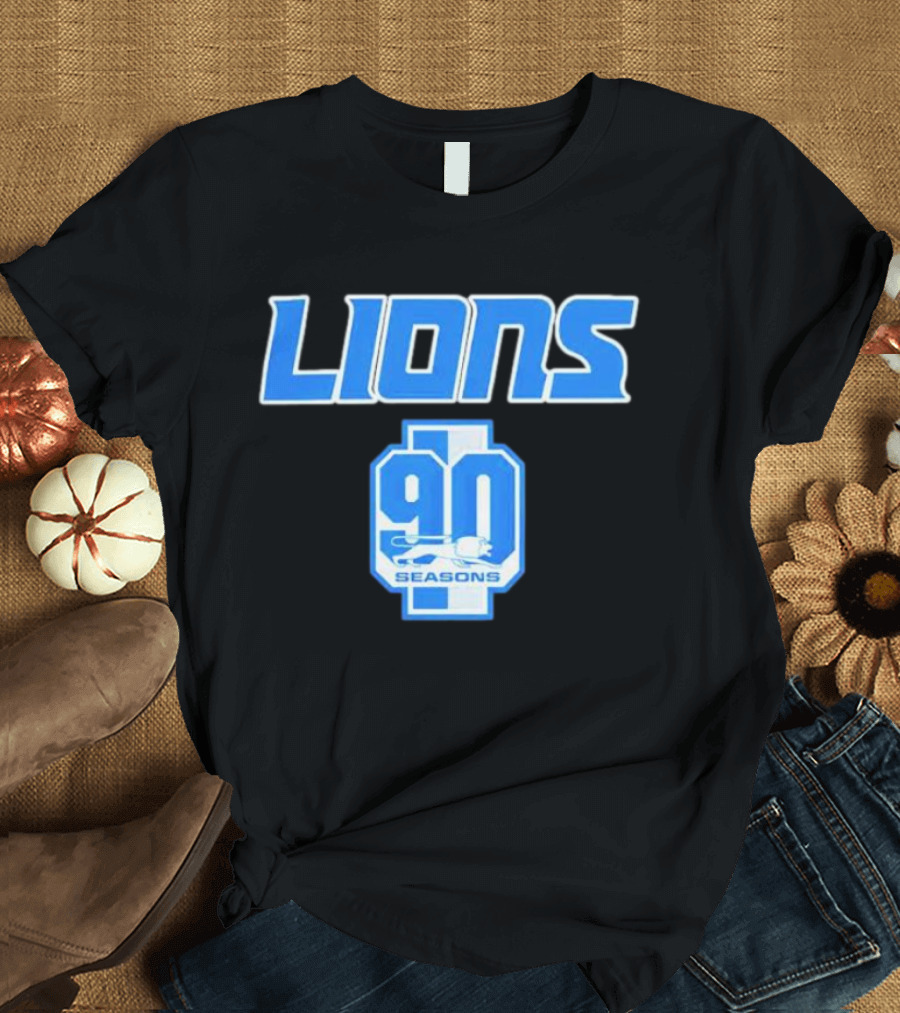Lions 90 Seasons Celebrating Detroit Football Legacy T-Shirt