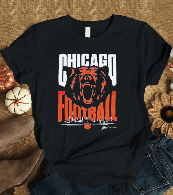 T-Shirt: Chicago Football Bear Roar T-Shirt Chicago Football Bear Roar T-Shirt