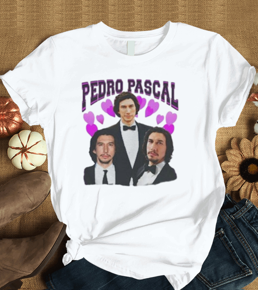 Pedro Pascal Adam Driver Hearts T-Shirt