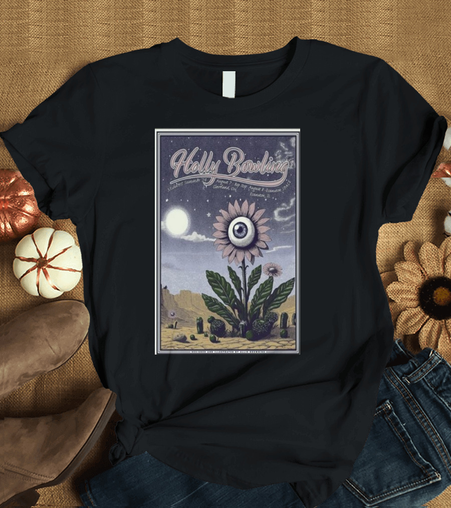 Holly Bowling Midwest Summer 2024 Cleveland August 7 Bop Stop Desert Eye Flower T-Shirt