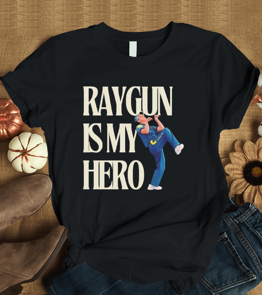 Raygun Is My Hero Pitching Pose T-Shirt