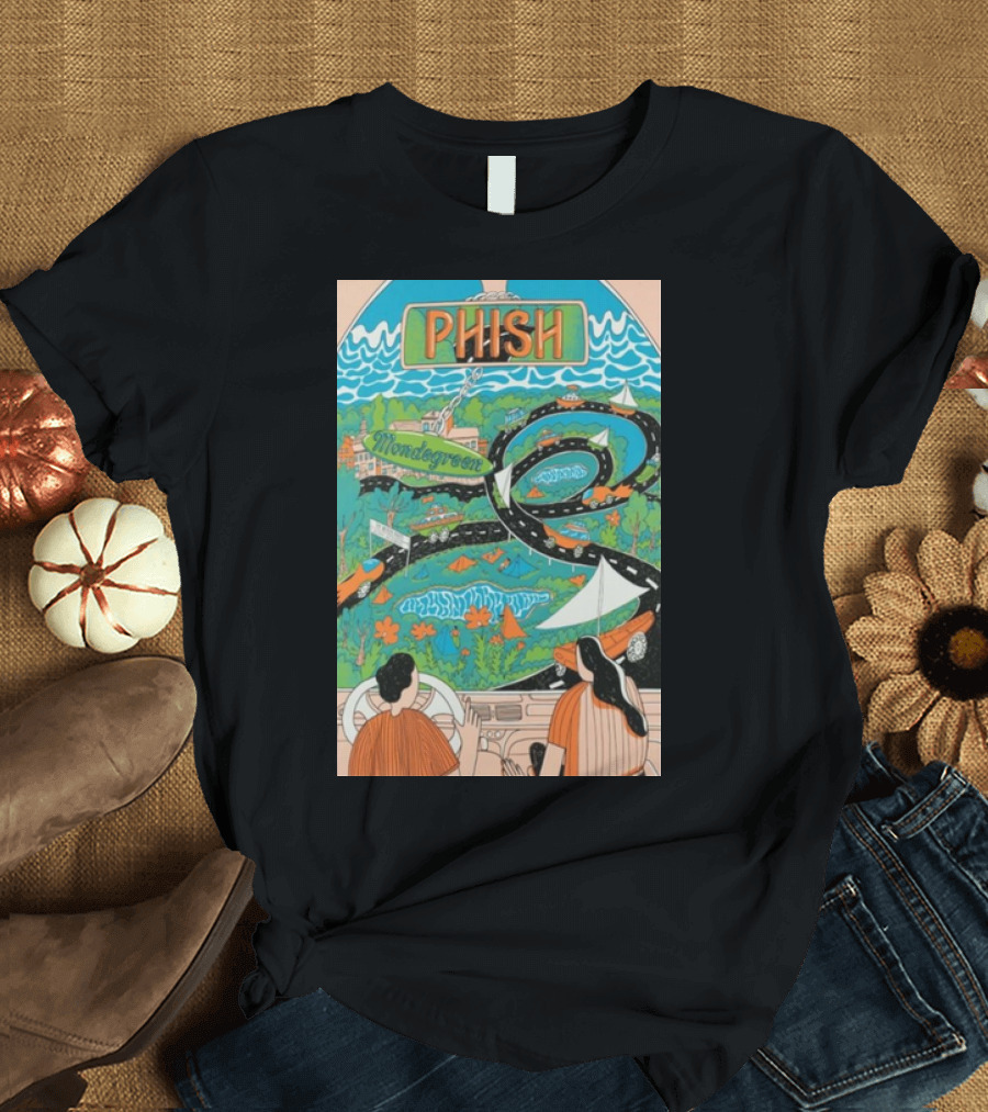Phish Aug 15-18 2024 Mondegreen Dover The Woodlands Scenic Concert Journey T-Shirt