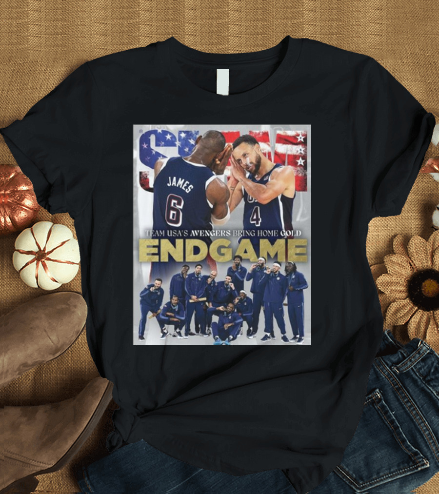 Slam James Stephen Team USA's Avengers Bring Home Gold Endgame T-Shirt