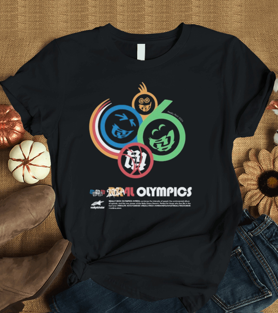 Really Rich 2024 Olympics Parody Emojis T-Shirt
