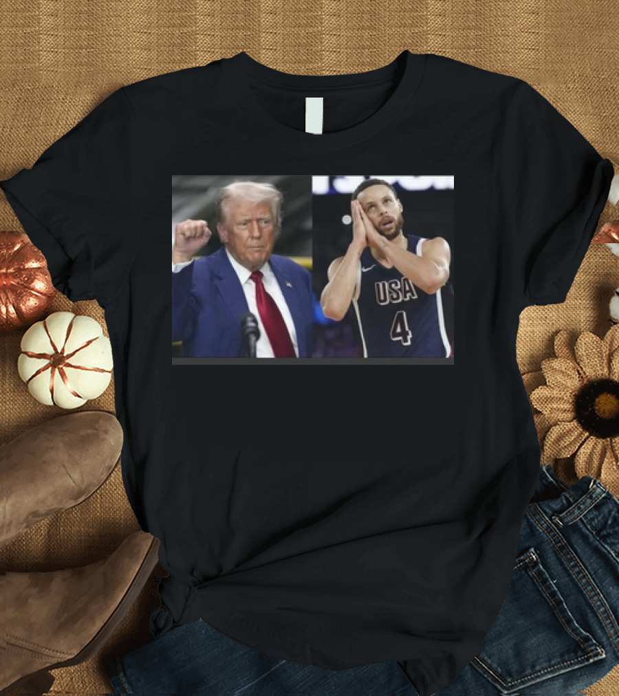Steph Curry USA 4 Night Night Kamala Harris Campaign Donald Trump Fist T-Shirt