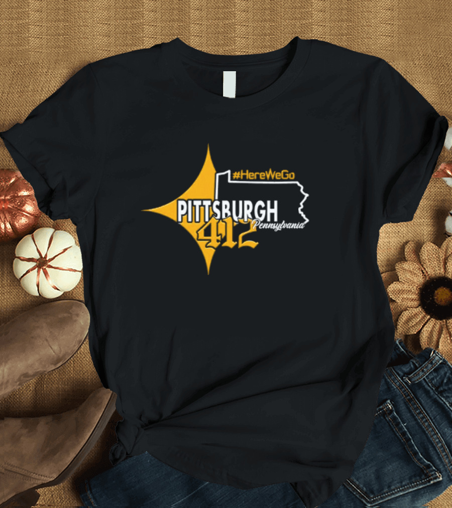 HereWeGo Pittsburgh 412 Pennsylvania T-Shirt