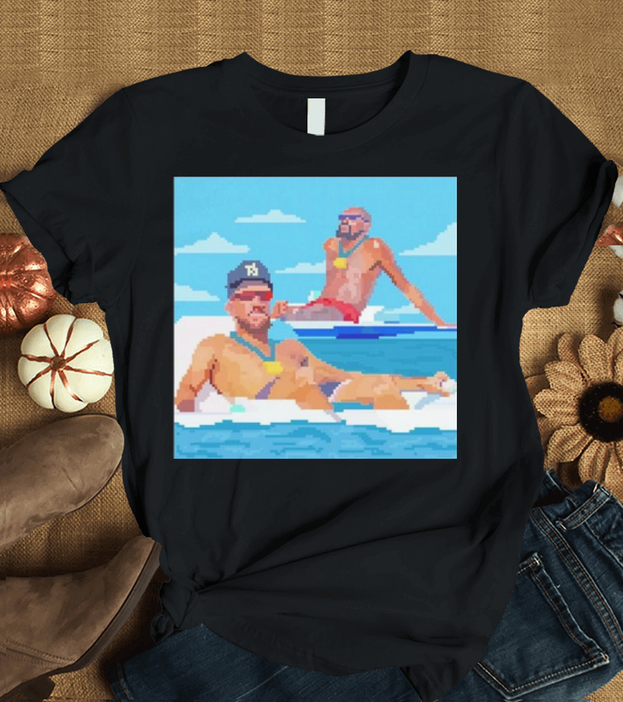 Summer Chillin Devin Booker Devin Booker Pixels Pool Float Retro Pixel Art Suns Player T-Shirt