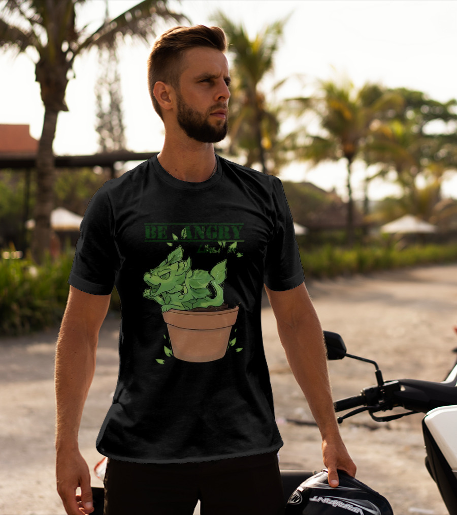 Mint Dragon Be Angry Like Minty In Pot With Leaves T-Shirt