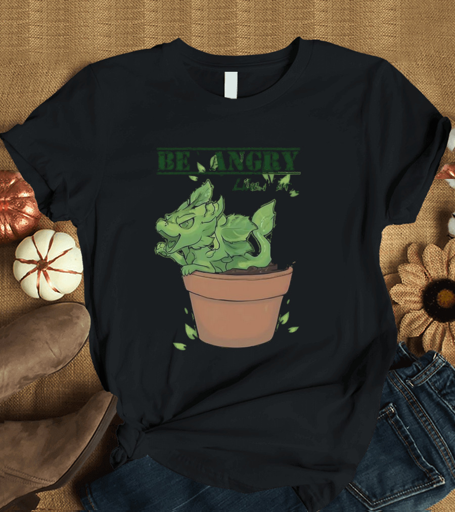 Mint Dragon Be Angry Like Minty in Pot with Leaves T-Shirt