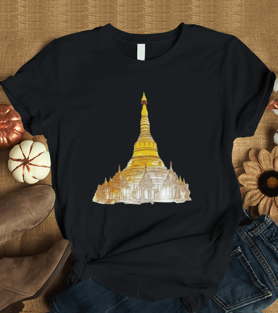 Neuschwanstein Castle Myanmar Pagoda T-Shirt
