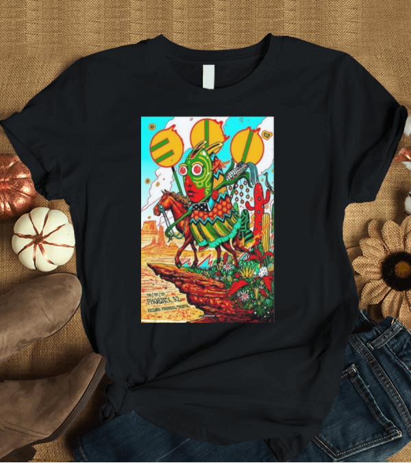 T-Shirt: 311 Band Tour August 24 2024 Phoenix AZ Southwestern Psychedelic Horse and Mask T-Shirt 311 Band Tour August 24 2024 Phoenix AZ Southwestern Psychedelic Horse and Mask T-Shirt
