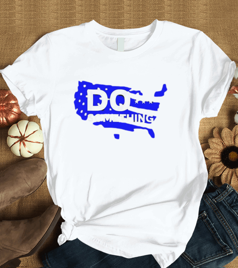 DO SOMETHING USA Flag Map T-Shirt