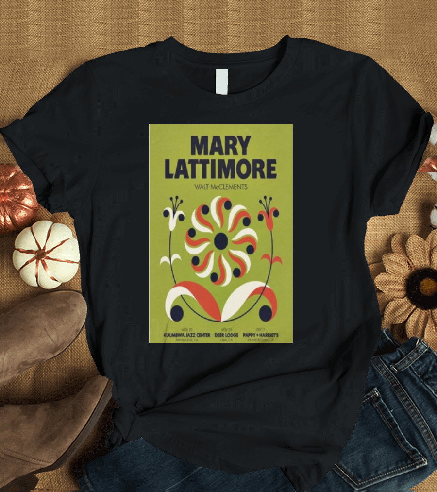 Mary Lattimore Walt McClements Nov 20 2024 Kuumbwa Jazz Center Santa Cruz CA T-Shirt