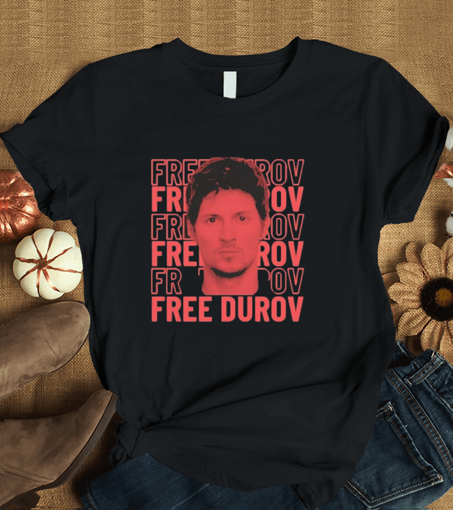 FREE DUROV Pavel Durov Stacked Repeat T-Shirt
