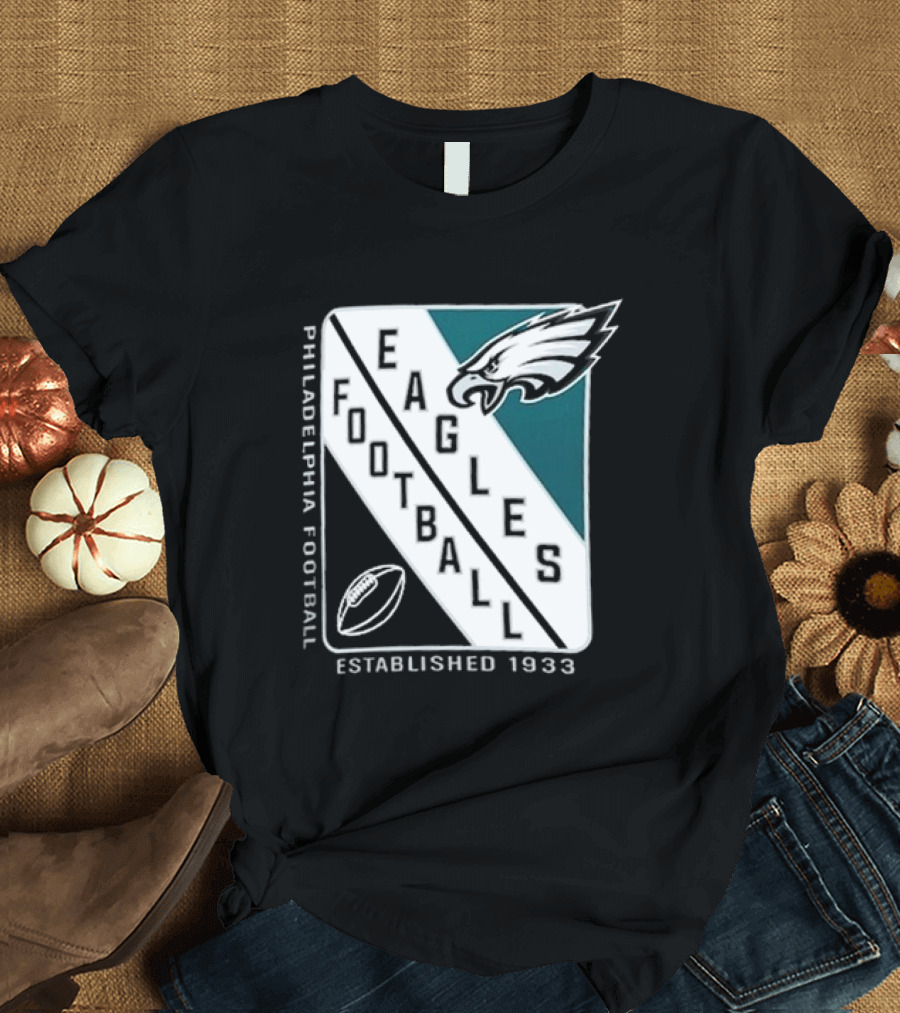 Philadelphia Eagles Football Shield Logo Established 1933 T-Shirt