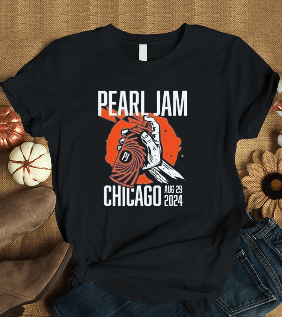 Pearl Jam Chicago Aug 29 2024 PJ Event T-Shirt