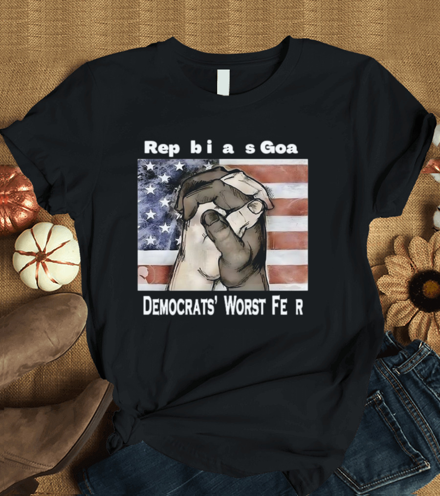Republicans Goal Democrats' Worst Fear American Flag Handshake T-Shirt