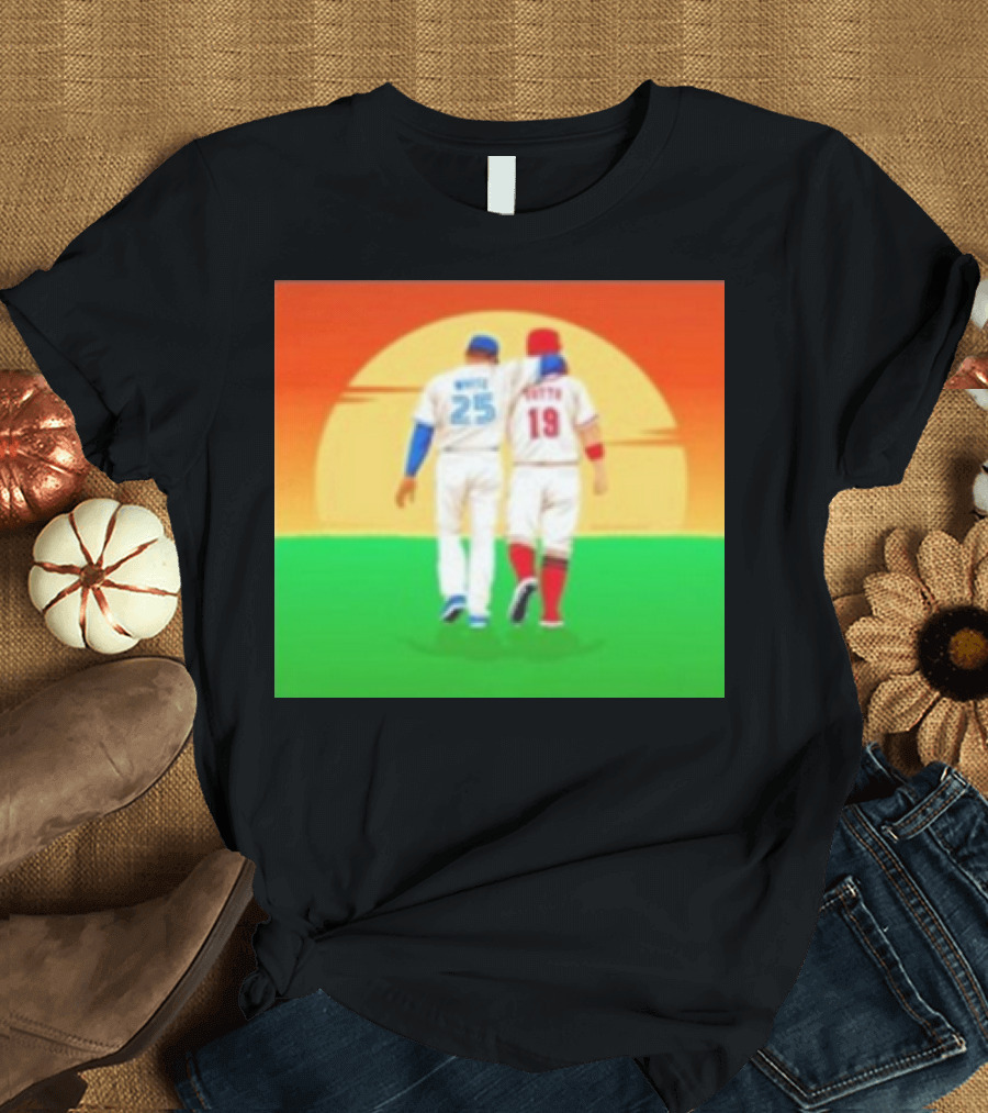 Devon White and Joey Votto Sunset Sports Moment Embrace T-Shirt
