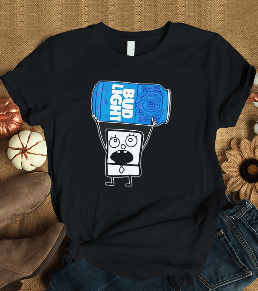 Doodlebob Holding Bud Light Can T-Shirt