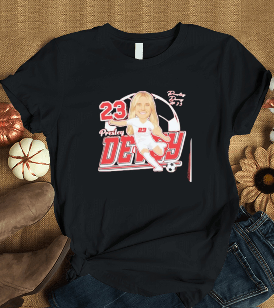 Presley Devey 23 New Mexico Forward Soccer Signature T-Shirt