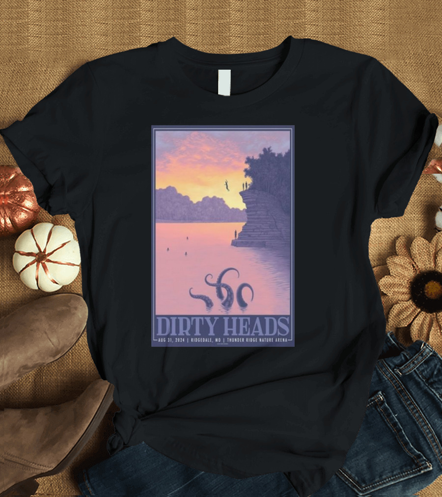 Dirty Heads Aug 31 2024 Ridgedale MO Thunder Ridge Nature Arena T-Shirt