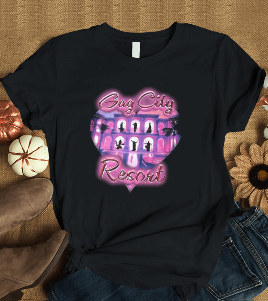 Gag City Resort Heart Silhouette Scene T-Shirt