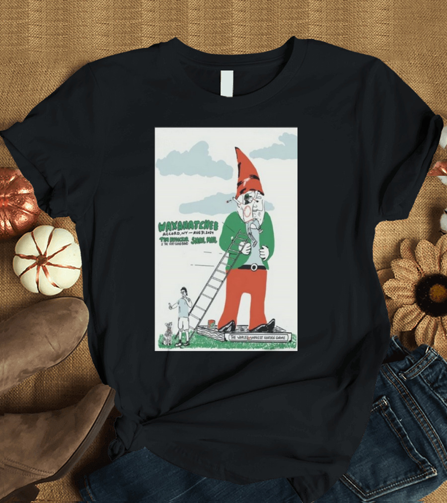 Waxahatchee August 31 2024 Accord NY Small Paul The World's Largest Garden Gnome Arrowood Farms T-Shirt