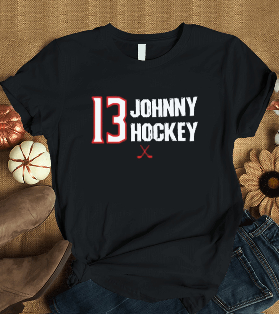 13 Johnny Hockey CBJ Artillery Hockey Sticks T-Shirt