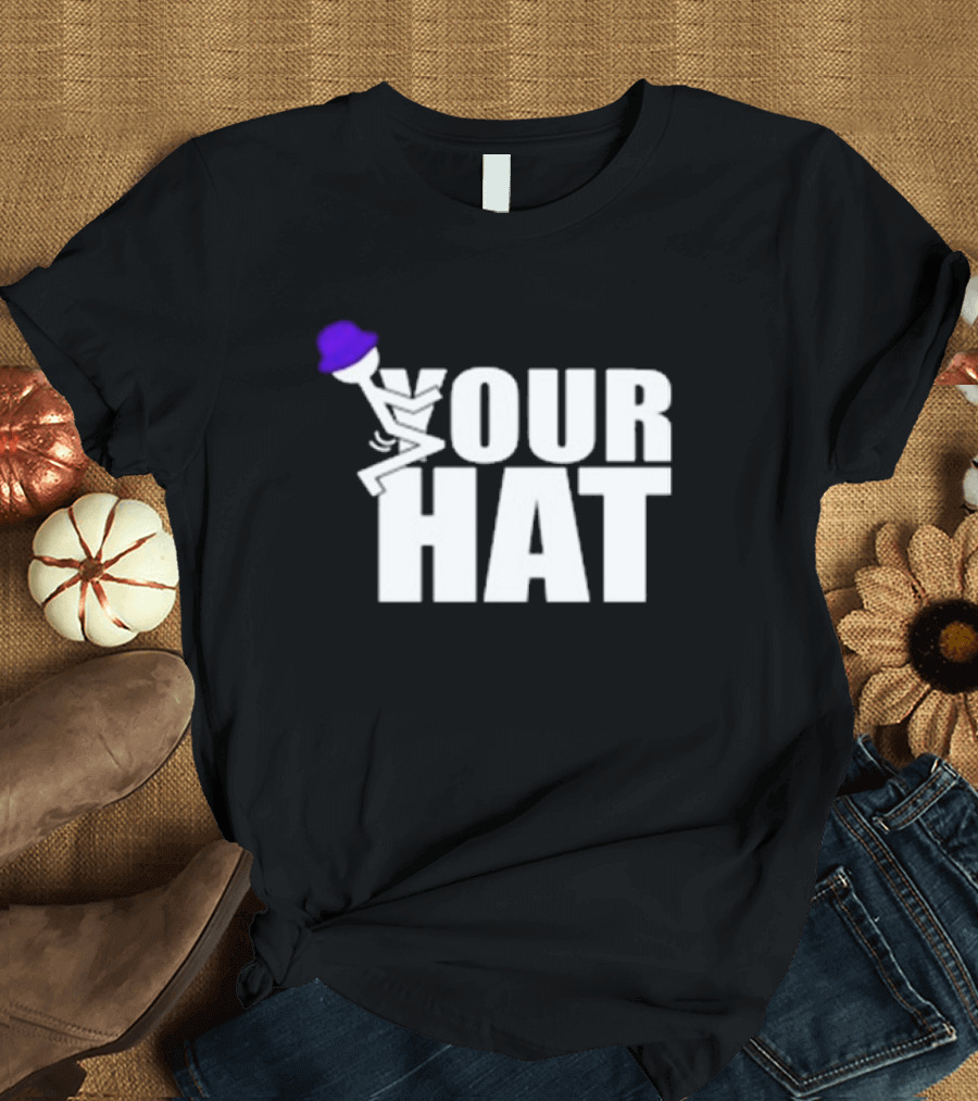 Jake Hager Stick Figure Purple Hat Your Hat T-Shirt