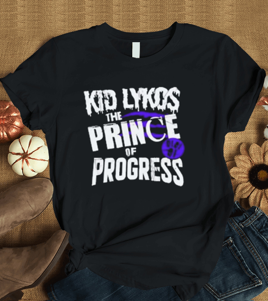 Kid Lykos The Prince of Progress with Paw Prints T-Shirt