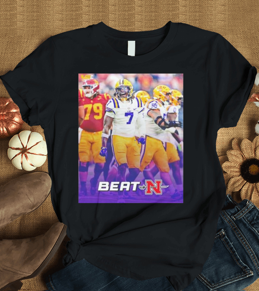 LSU Tigers Football Beat Nicholls Colonels Beat-N T-Shirt