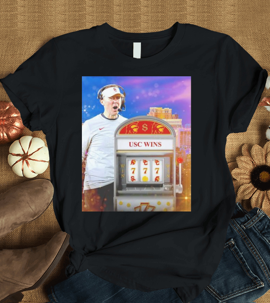 USC Wins Big with Jackpot Over No 13 LSU in Vegas Slot Machine T-Shirt