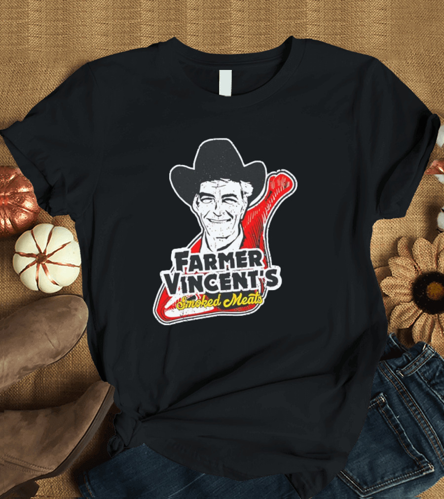 Farmer Vincent's Smoked Meats Vintage Cowboy T-Shirt