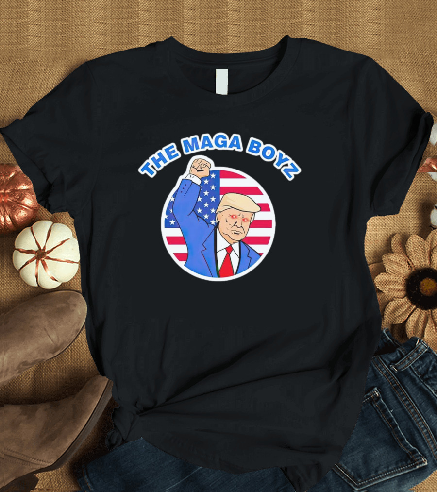 THE MAGA BOYZ American Flag Trump T-Shirt