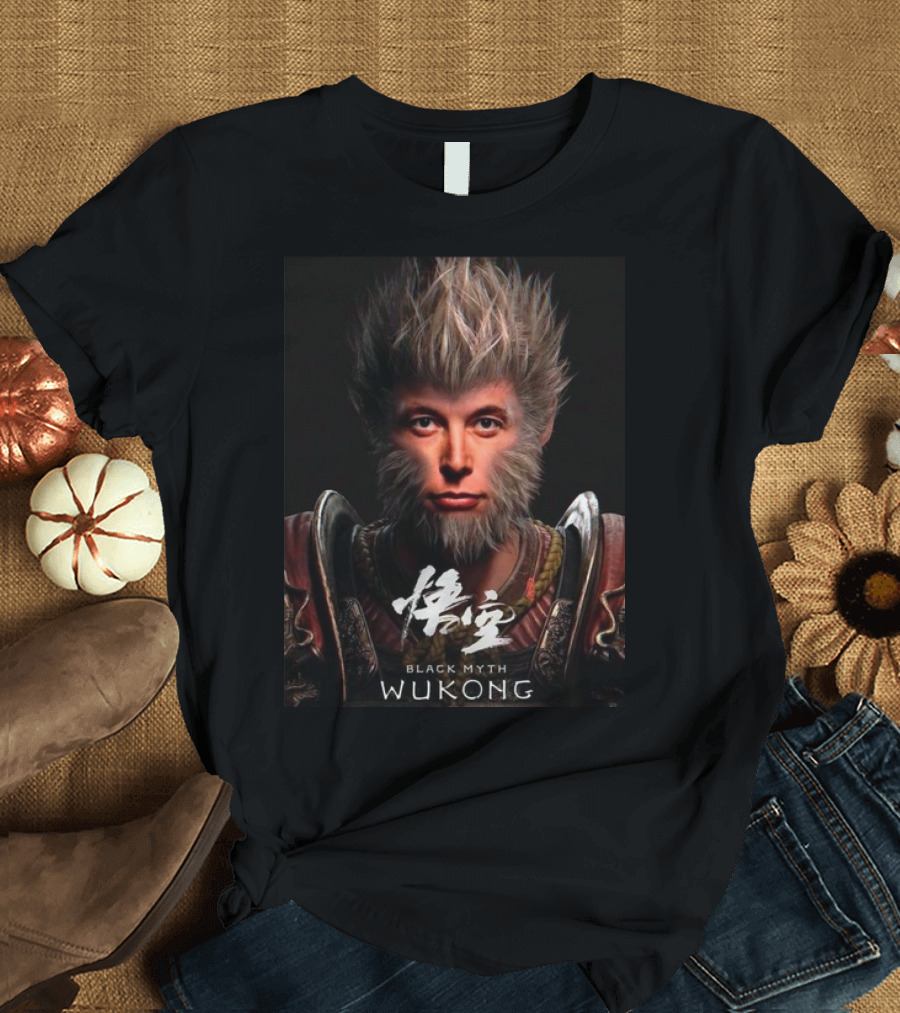 Elon Musk as Black Myth Wukong Warrior Fantasy T-Shirt