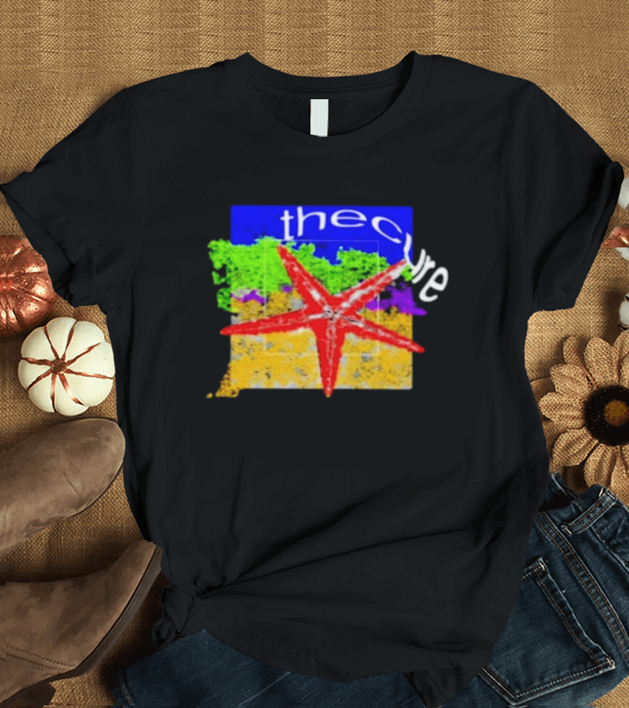 The Cure Starburst Grunge Color Block T-Shirt