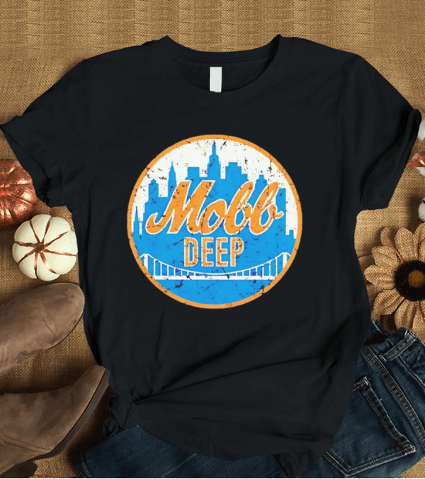 T-Shirt: Mobb Deep Queens New York Knicks Vintage Skyline Bridge T-Shirt Mobb Deep Queens New York Knicks Vintage Skyline Bridge T-Shirt