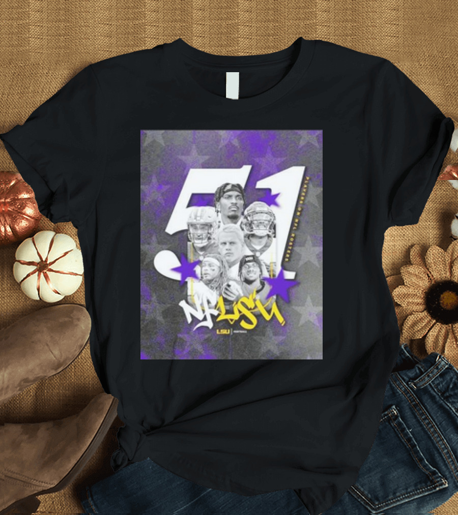 LSU Tigers NFLSU NFL Rosters Legends 51 Superstars T-Shirt