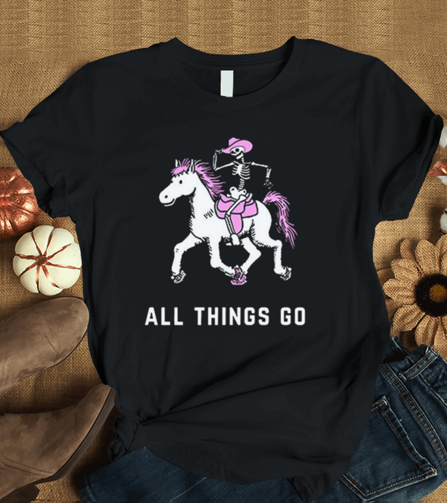 All Things Go Skeleton Riding Pony NYC Lineup T-Shirt