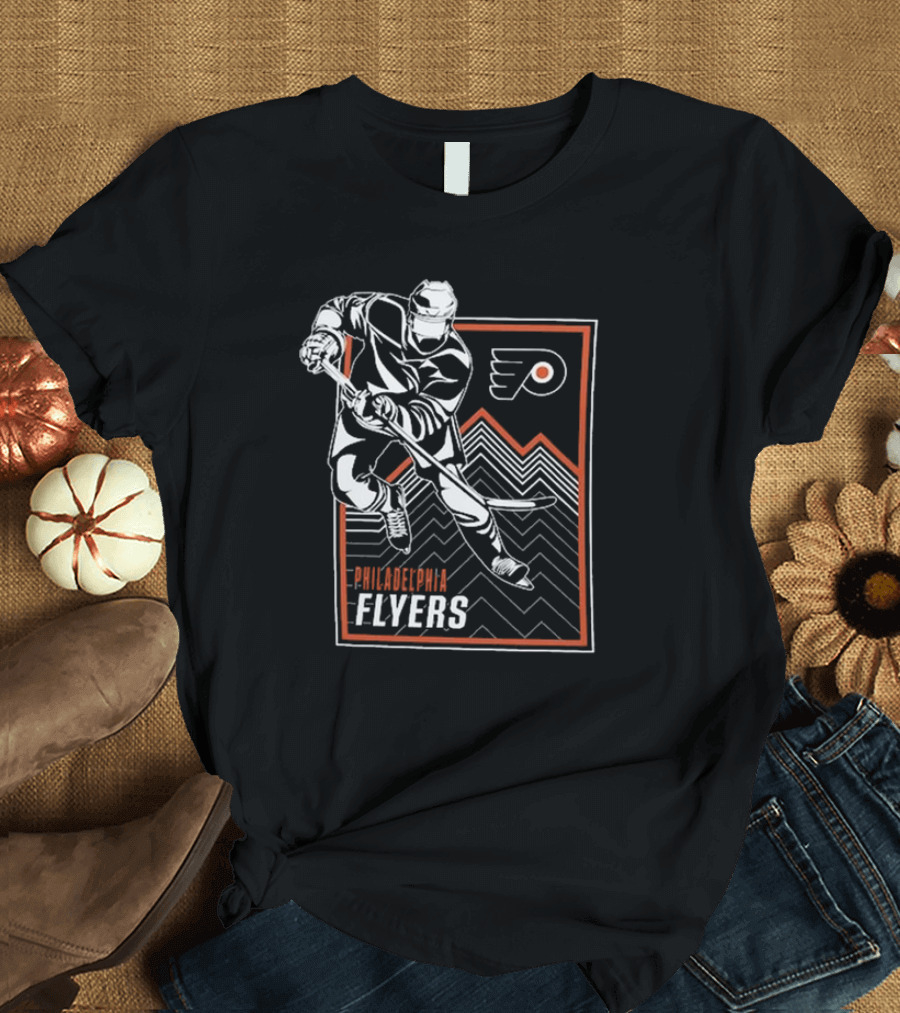 Philadelphia Flyers Hockey Player Graphic with Team T-Shirt