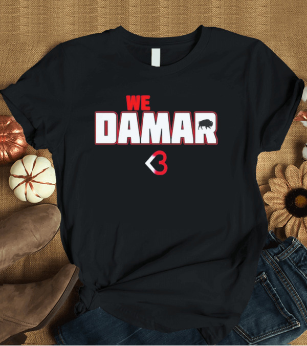 T-Shirt: WE DAMAR Buffalo Heart Support T-Shirt WE DAMAR Buffalo Heart Support T-Shirt