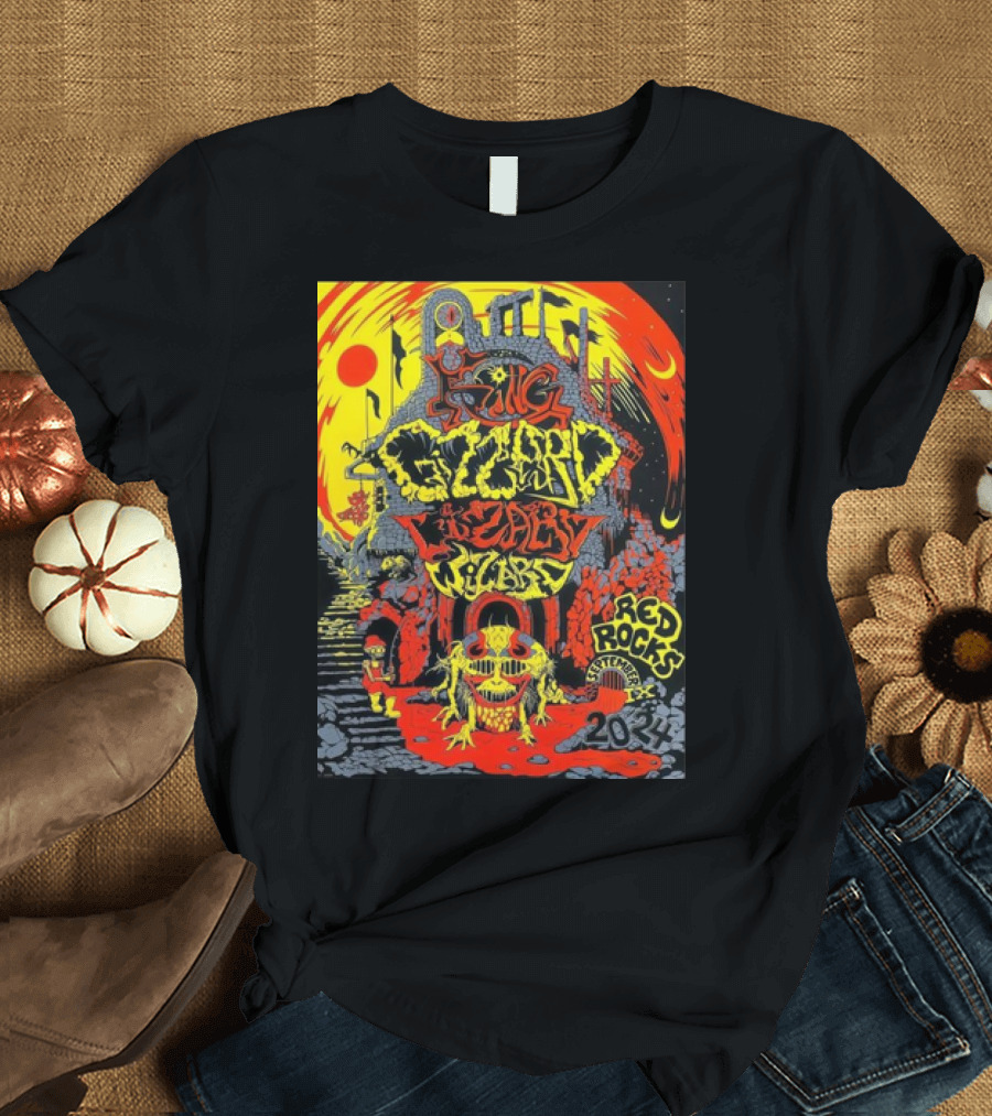 King Gizzard and The Lizard Wizard 2024 Red Rocks September 9 Tour T-Shirt