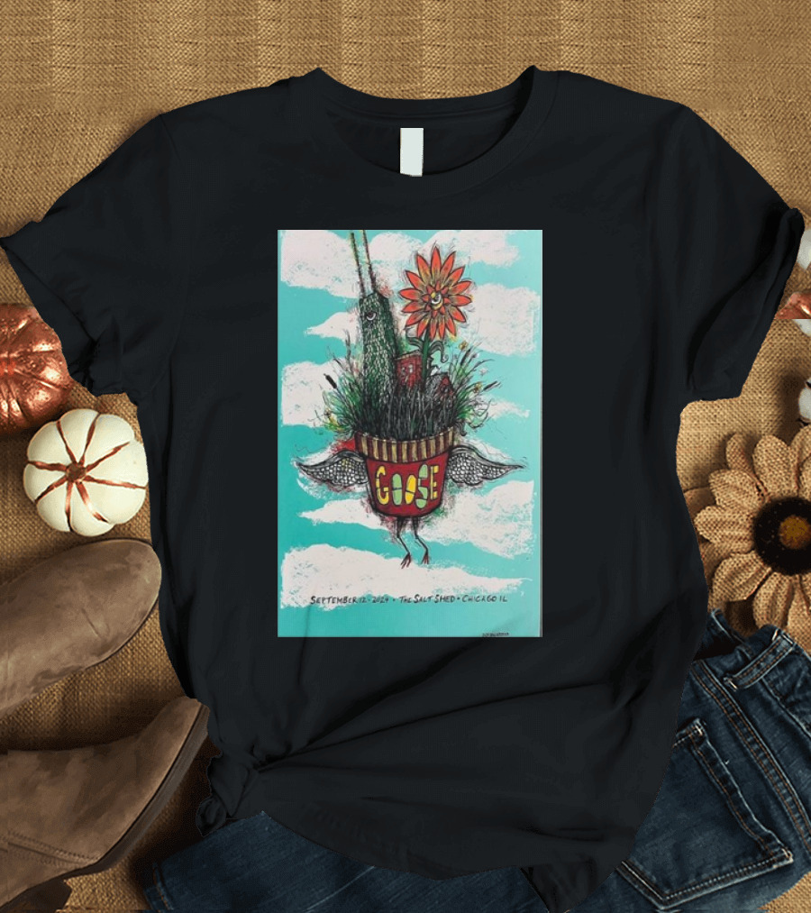 Goose Concert Poster The Salt Shed Chicago IL September 12 T-Shirt