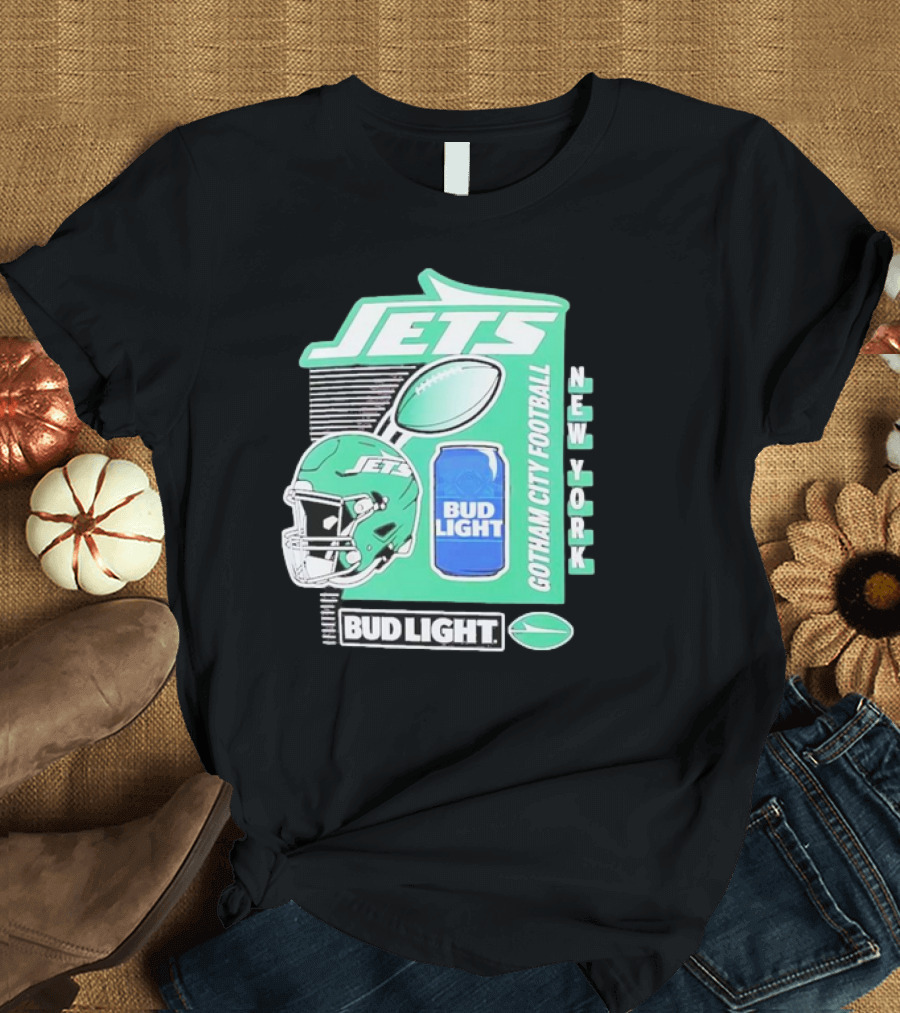Jets New York Bud Light Gotham City Football T-Shirt