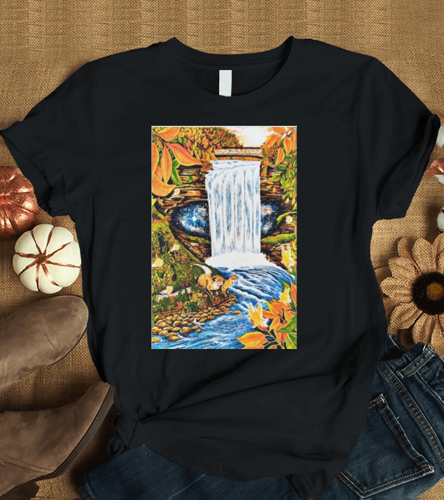 Goose The Armory In Minneapolis MN September 14 2024 Waterfall and Autumn Leaves T-Shirt
