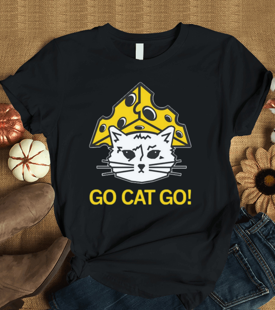 Cheesehead Cat Go Cat Go T-Shirt