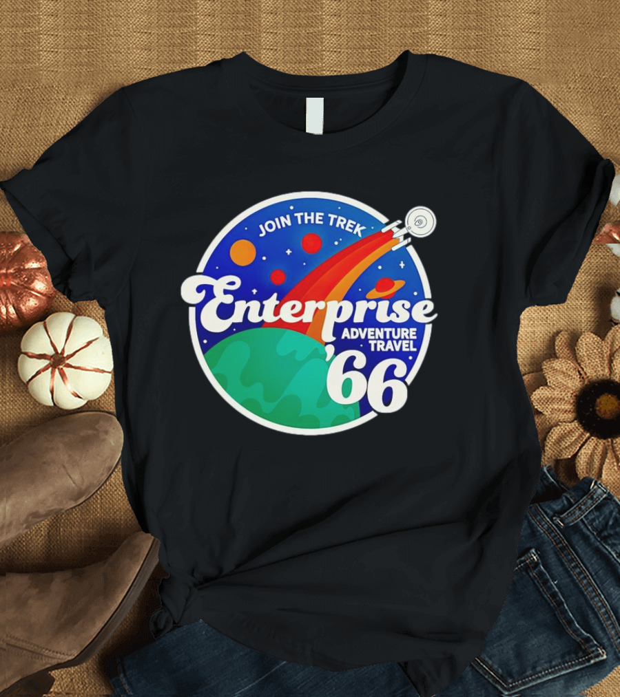 Join the Trek '66 Enterprise Adventure Travel Space Journey T-Shirt