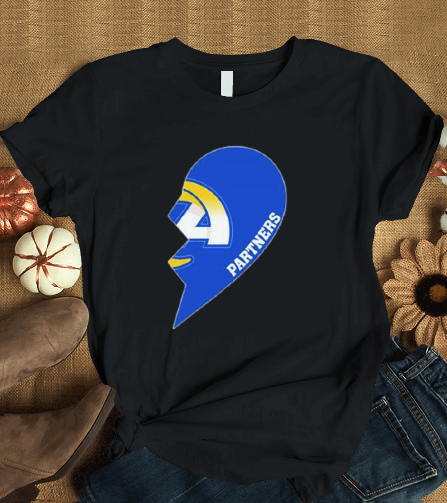 La Rams Partners Heart Logo Half T-Shirt