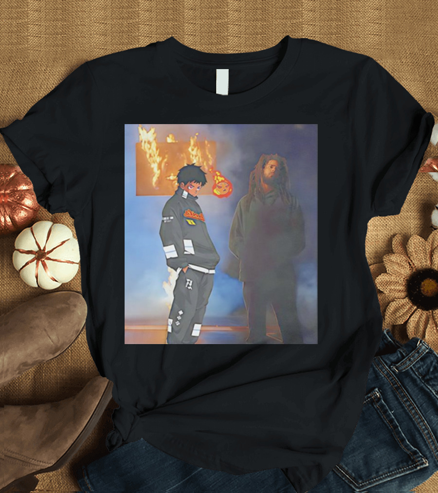 Shinra Kusakabe Fire Force X J Cole The Off Season Vintage Collaboration T-Shirt